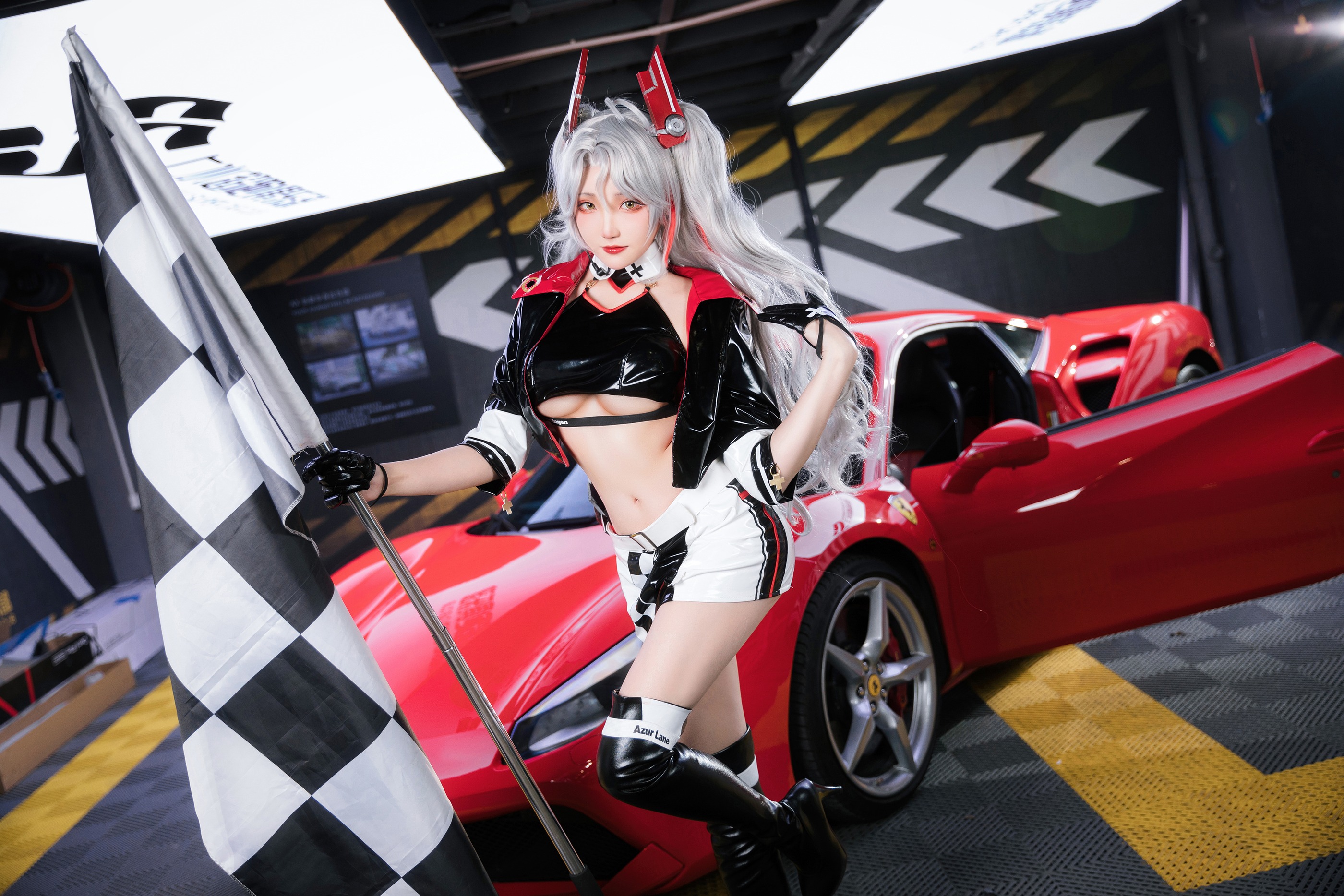 图片[1]-Momoko葵葵 – NO.036 瓜希酱 -碧蓝航线 欧根企业 赛车女郎[58P]-XikXak